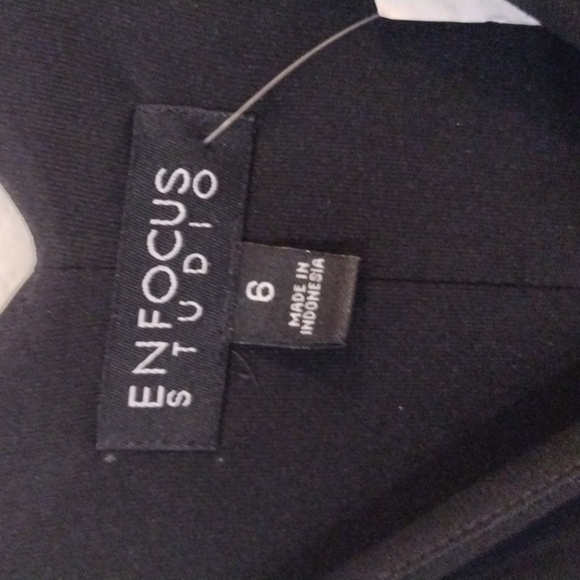 💥 SALE -Enfocus Studio Black Layered Dress Size 6 - Picture 2 of 5